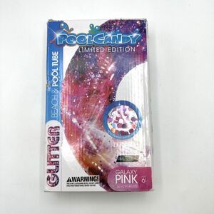 Limited Edition PoolCandy Galaxy Glitter Pink beach and pool tube 36 inches- NEW
